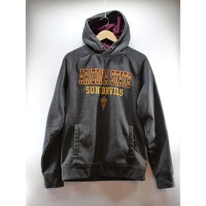 Hoodie Arizona State Sun Devils Sweater Mens Medium Gray Hoodie‎ Embroidered